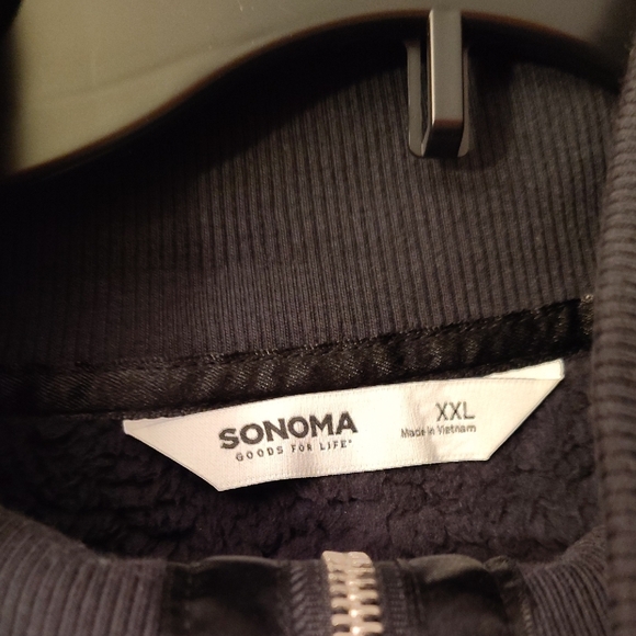 Sonoma Black Sherpa Quarter-Zip Pullover - Picture 3 of 5